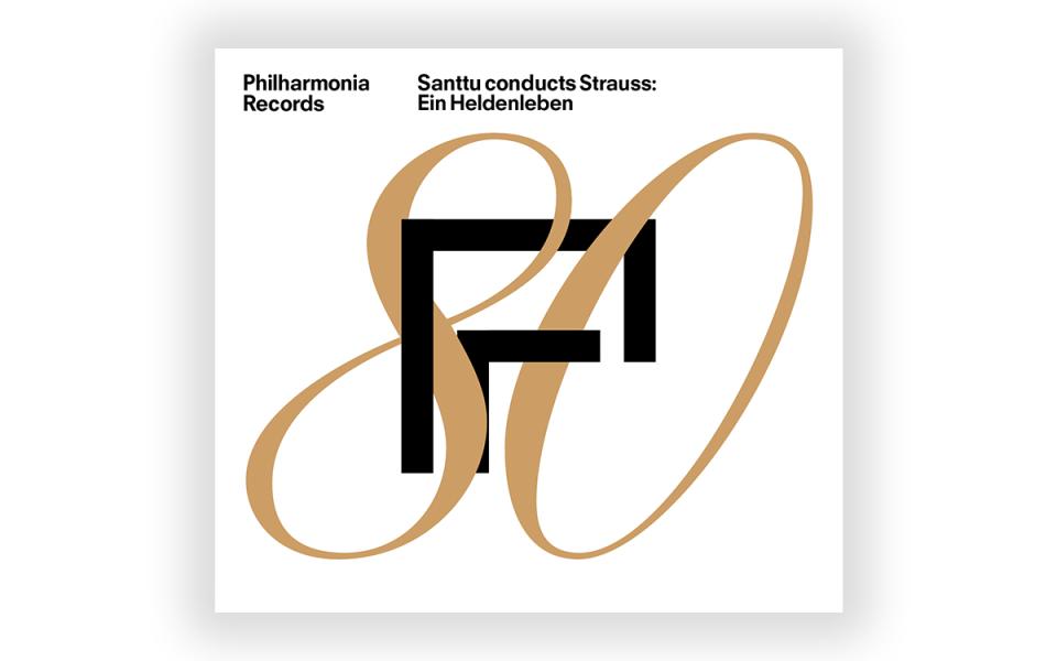 Santtu conducts Ein Heldenleben album cover against a white background